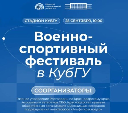 Военно-спортивный фестиваль в КубГУ
